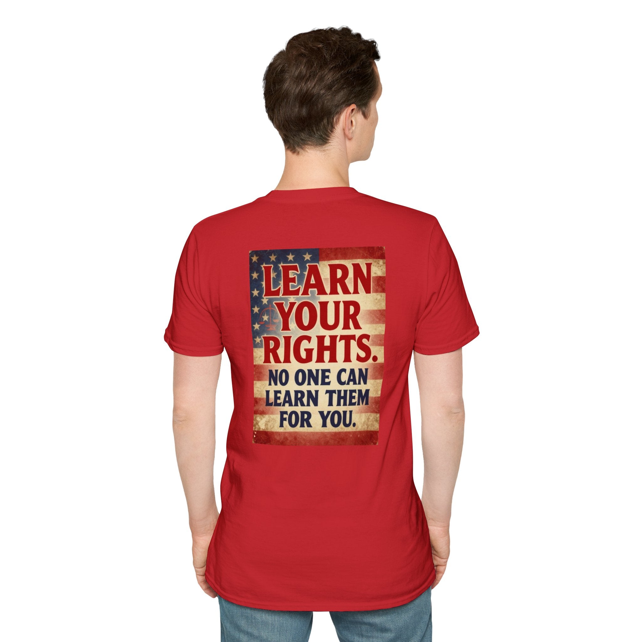 Learn Your Rights T-Shirt — Patriotic American Flag Graphic Tee
