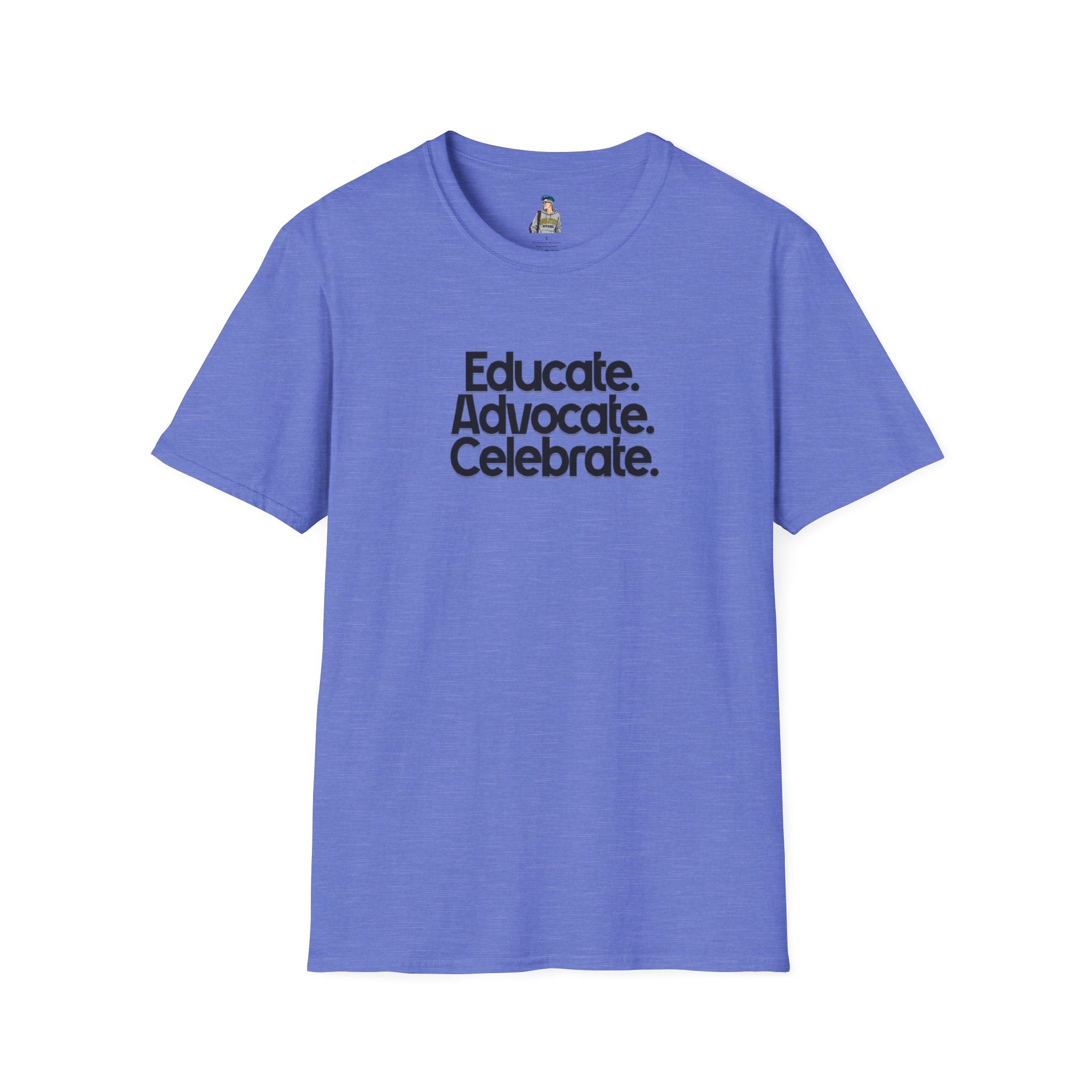 Teacher Advocate T-Shirt - Subtle Pride Educate Advocate Celebrate Design - EqualiTees.Me