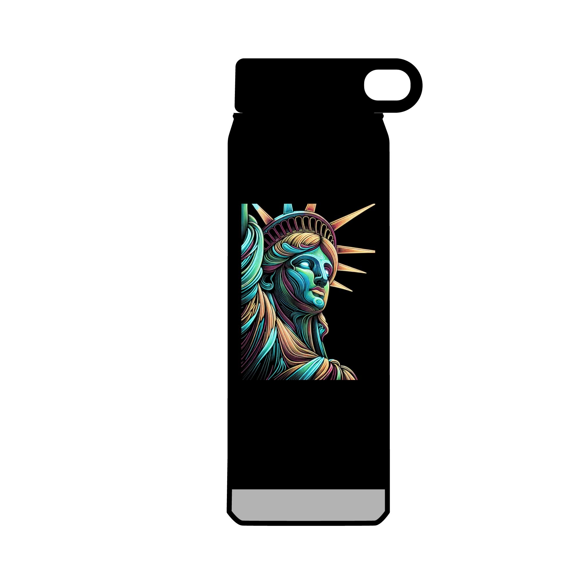32oz Water Bottle Neon Lady Liberty