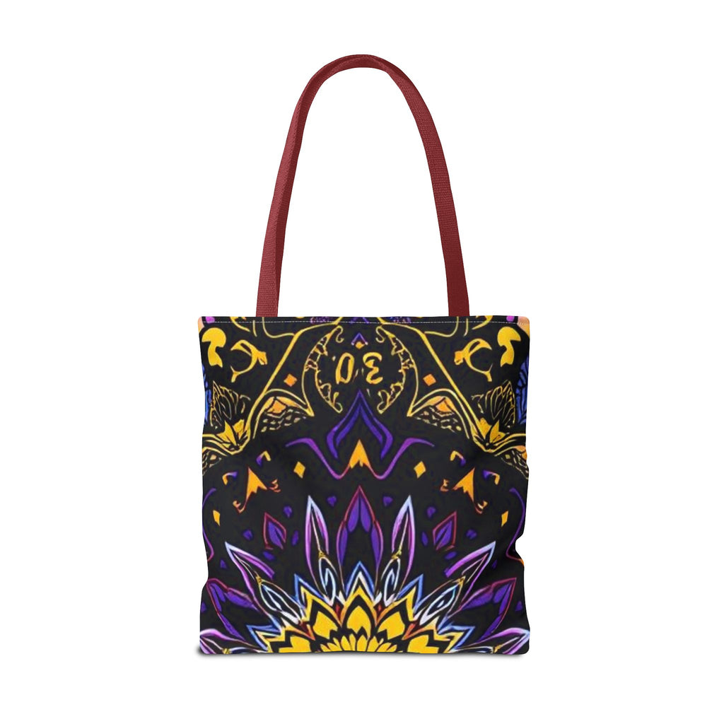 Purple & Yellow Design Tote Bag