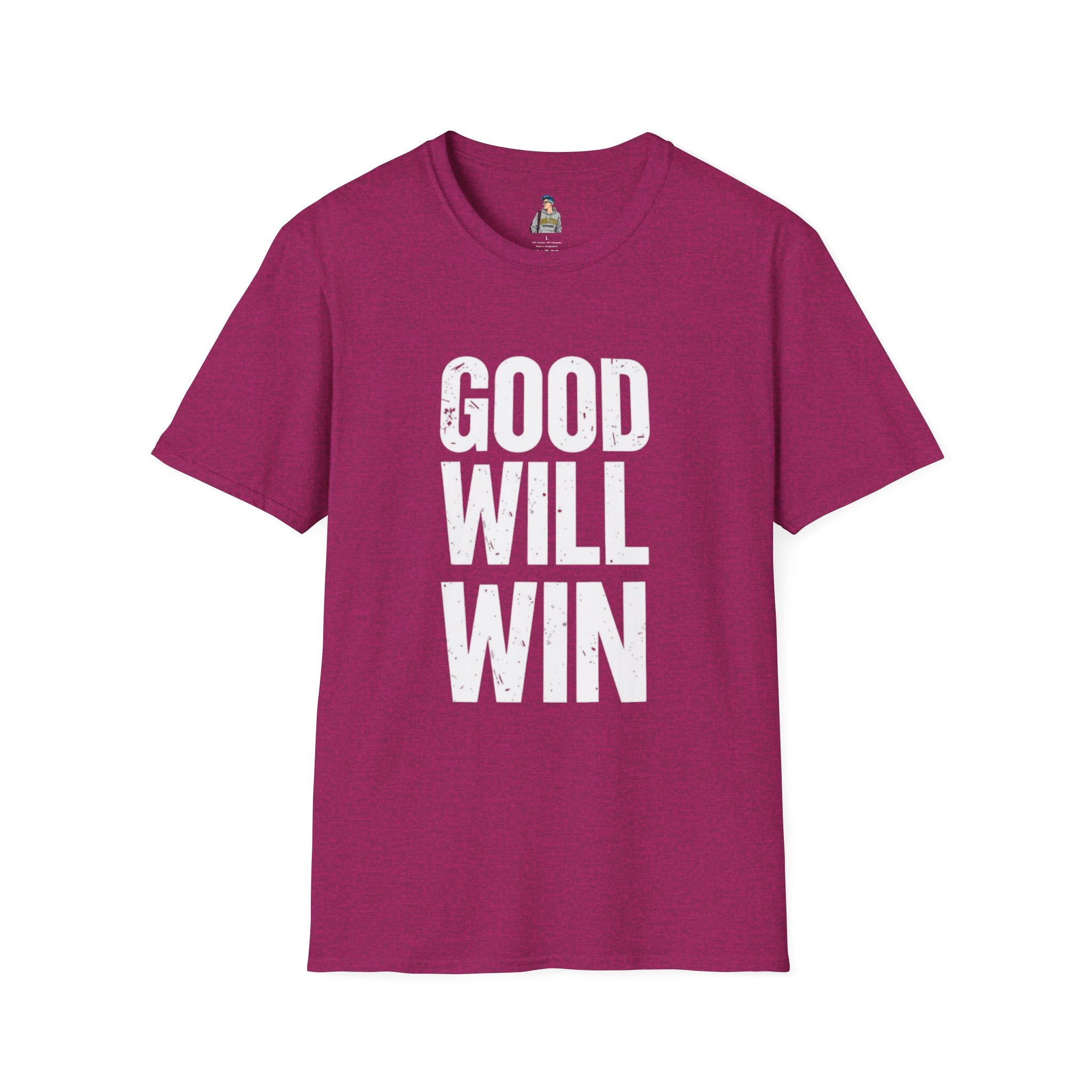 Good Will Win Unisex Softstyle T-Shirt - Inspirational Apparel for Positivity and Support