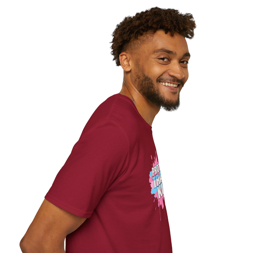 Protect Trans Kids Unisex Softstyle T-Shirt - Supportive LGBTQ+ Apparel