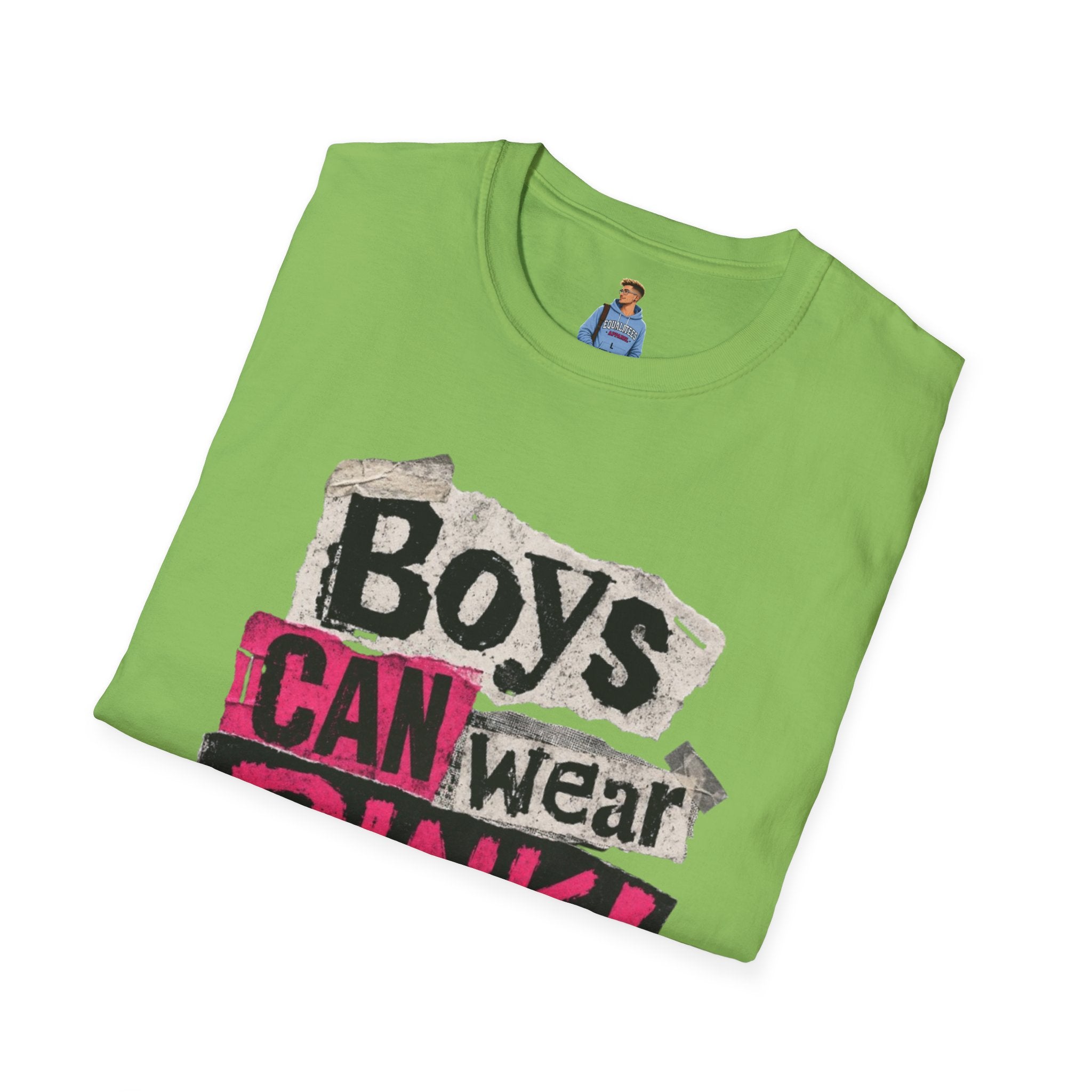 Boys Can Wear Pink T-Shirt — Bold Retro Feminist Graphic Tee
