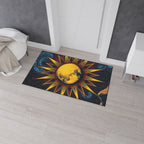 Cosmic Moon Heavy Duty Floor Mat - Vibrant Space Design for Home Decor