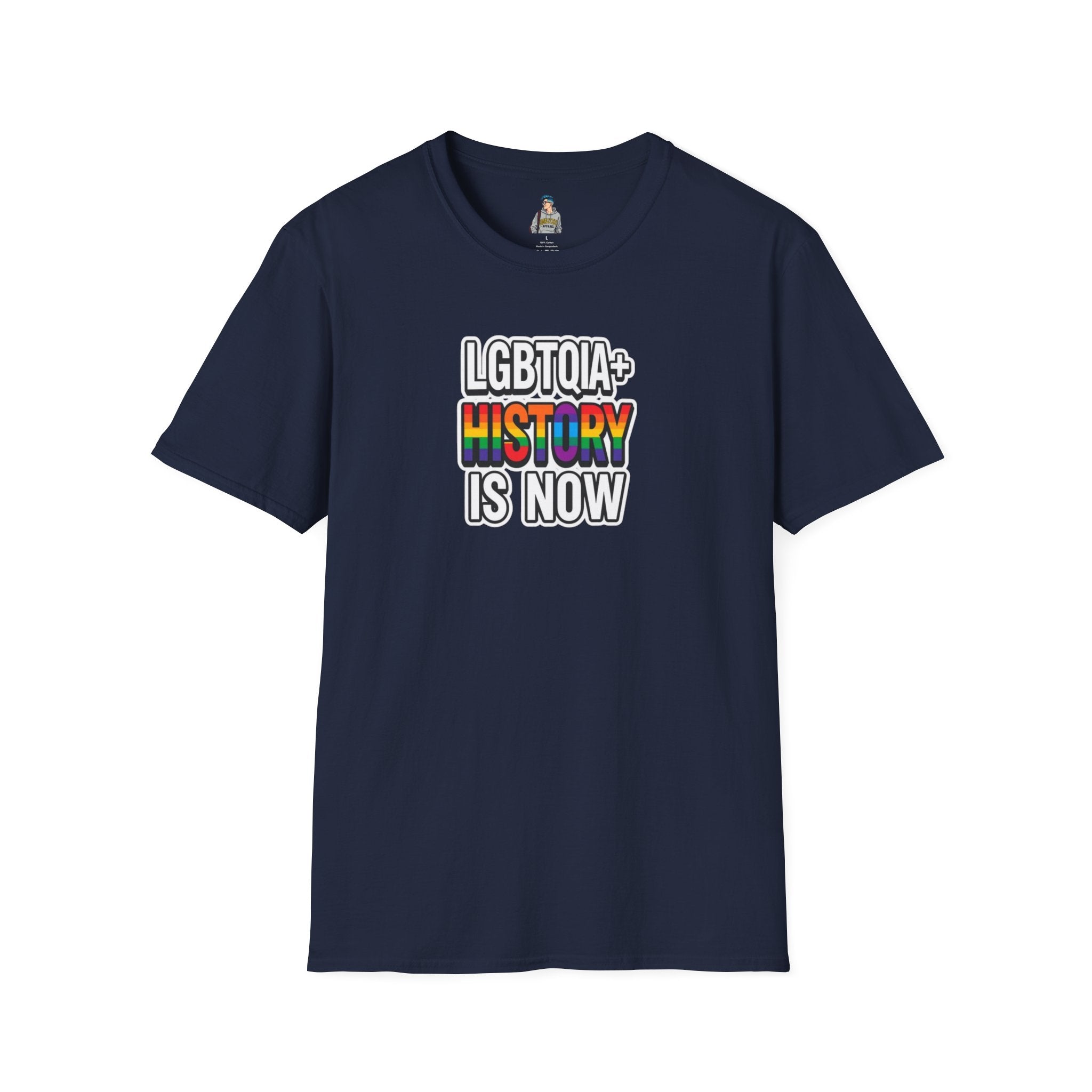 LGBTQIA+ History Is Now Unisex Softstyle T-Shirt
