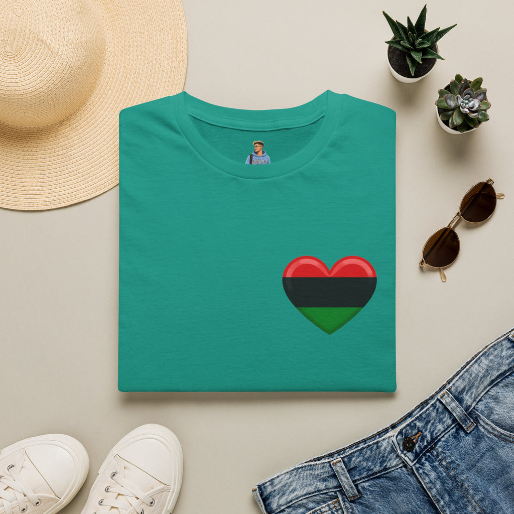 Unity and Heritage Unisex Softstyle T-Shirt with Pan-African Heart