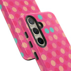 Android OR iPhone Protective Cases - Retro Polka Dots Pattern Tough Case