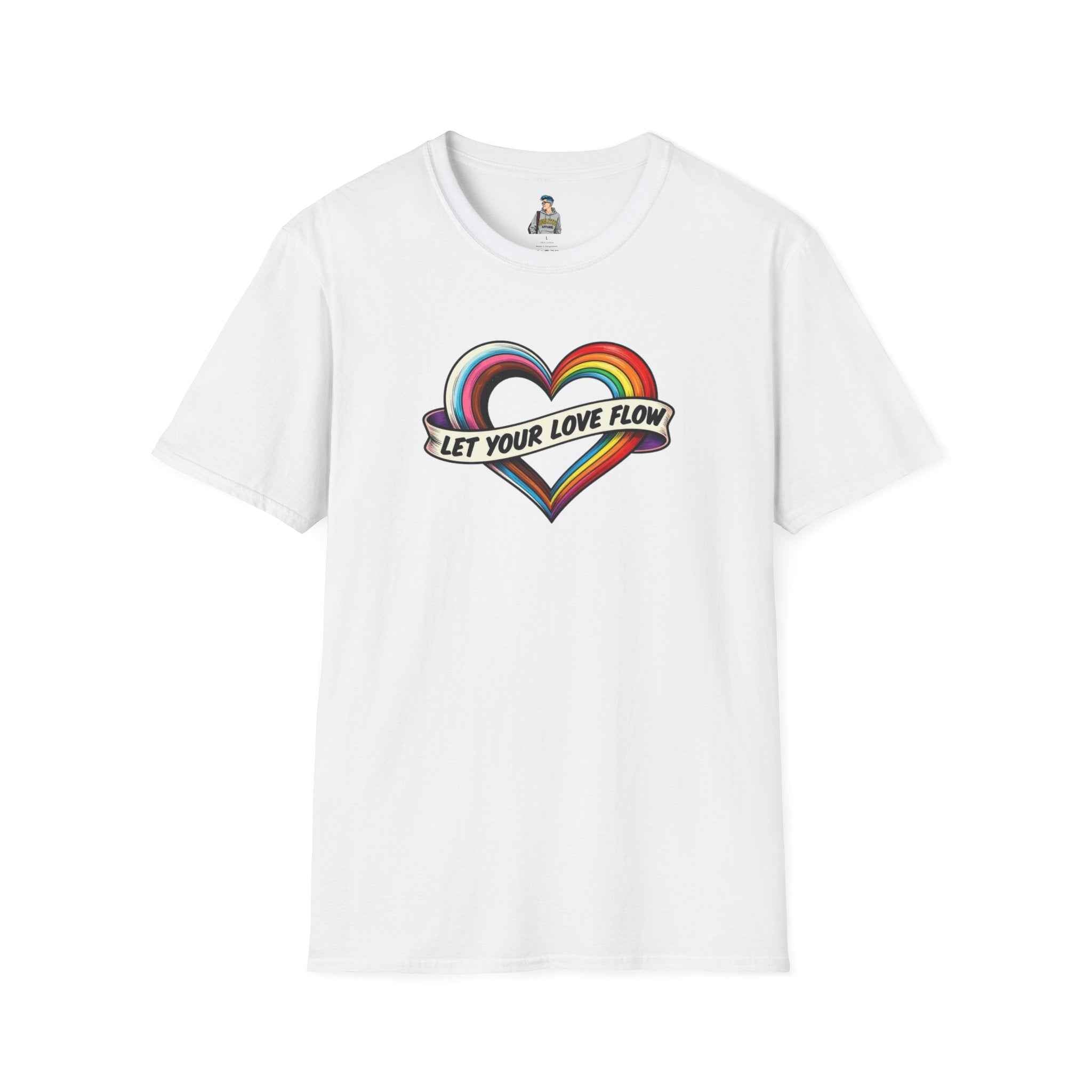 Let Your Love Flow Rainbow Heart T-Shirt