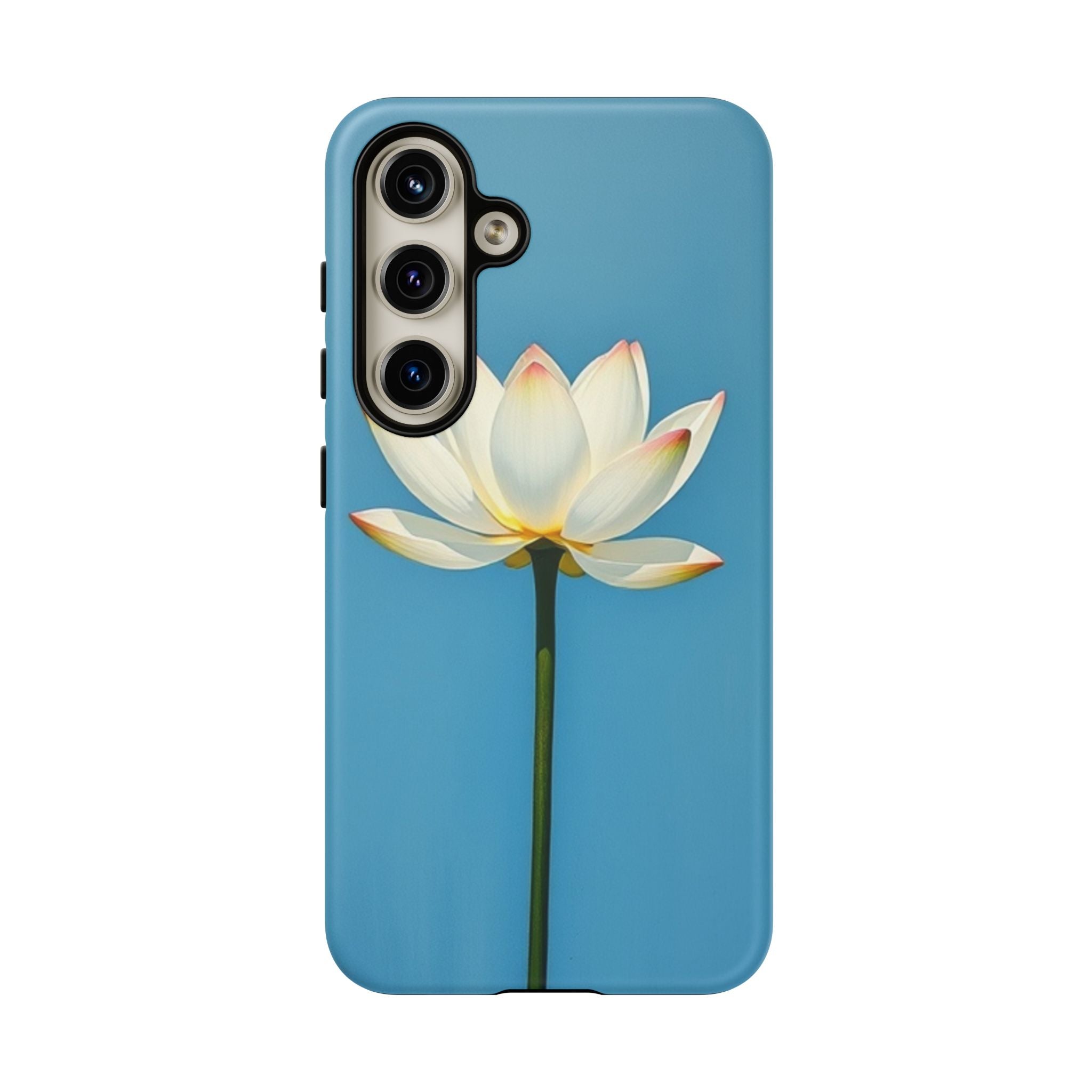 Open White Peace Lily Design Tough Case For Android & iPhone