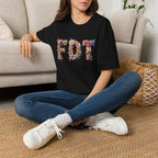 FDT Bold Floral Typography T-Shirt