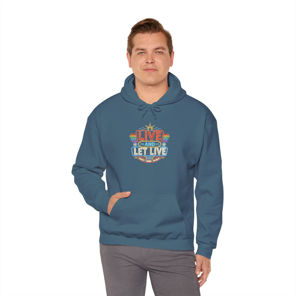 Live And Let Live Hoodie — Retro Peace Graphic Pullover