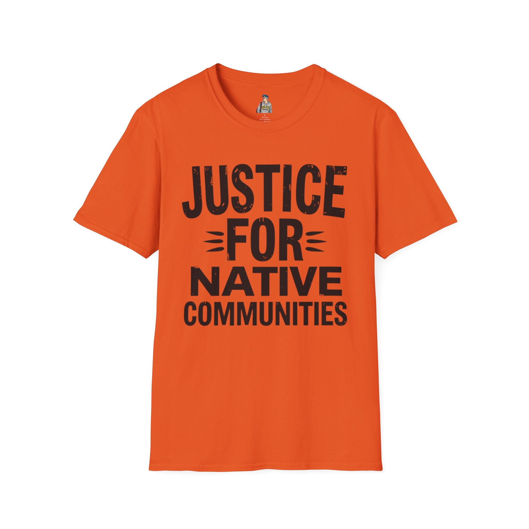 Justice for Native Communities Unisex Softstyle T-Shirt, Activism Tee, Social Justice Apparel, Comfortable Graphic Shirt, Gift for Advocates