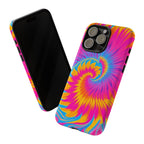 Vibrant Tie-Dye Swirl Protective Tough Case for iPhone