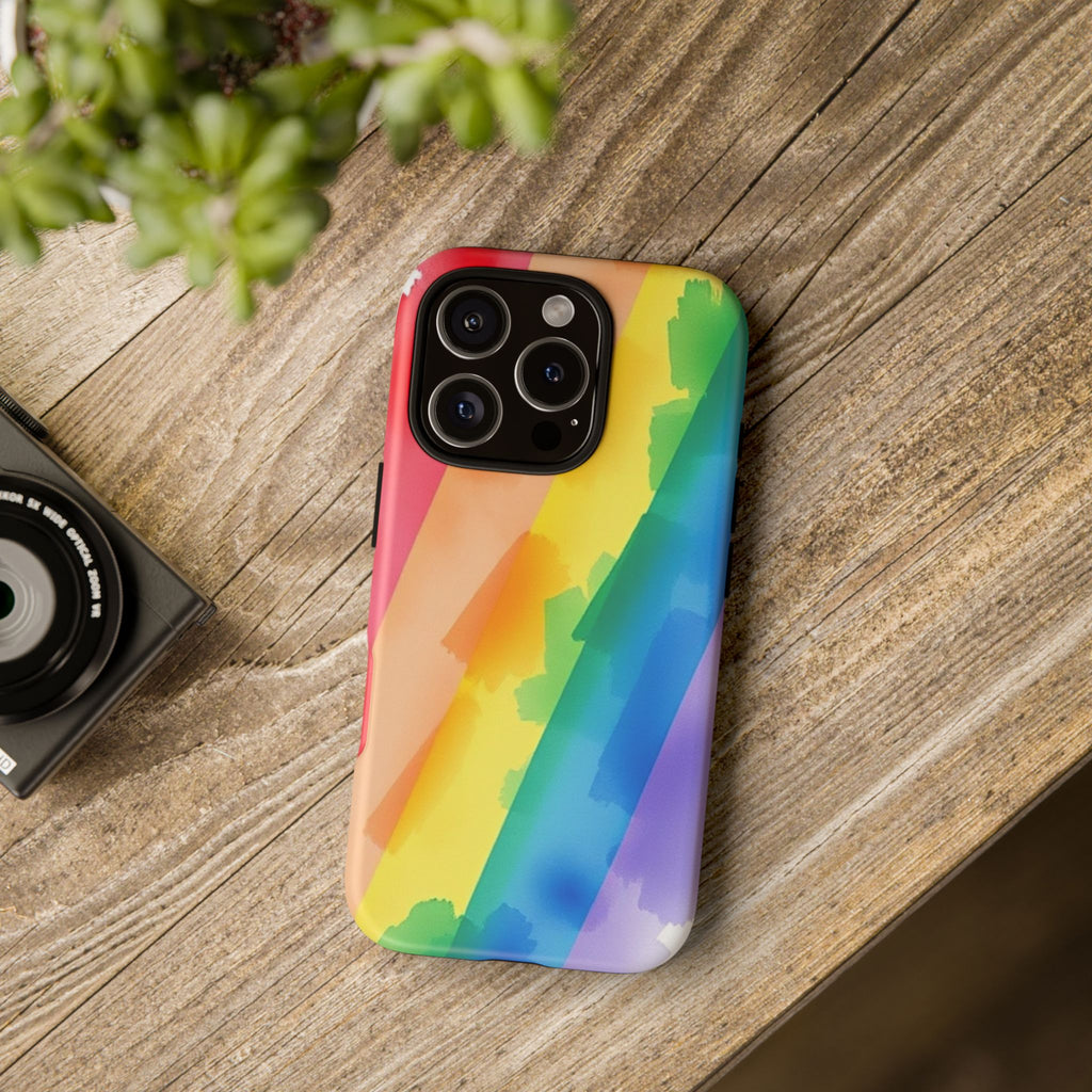 Rainbow Watercolor Art Tough Cases For Android & iPhone