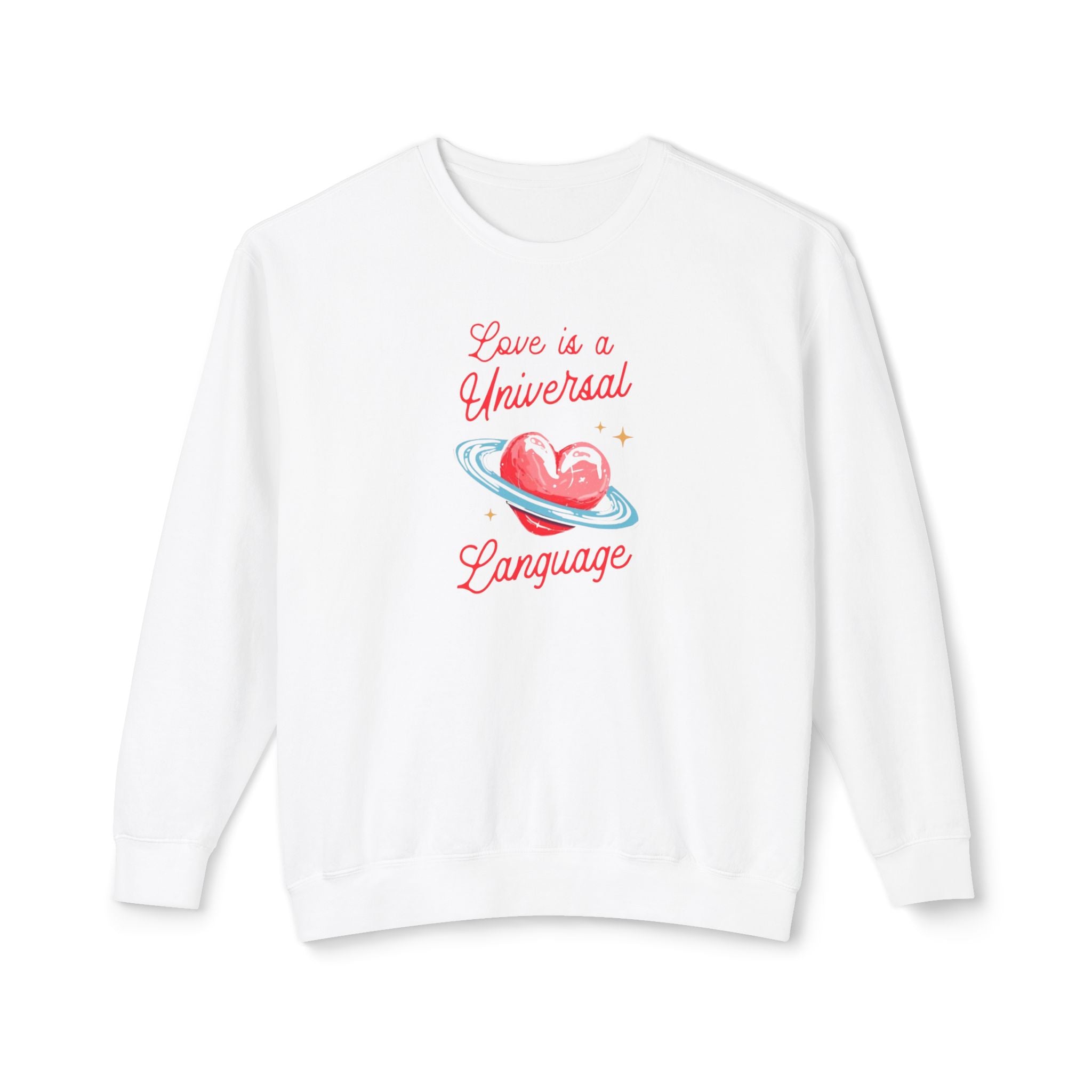 Love is a Universal Language Unisex Lightweight Crewneck Sweatshirt
