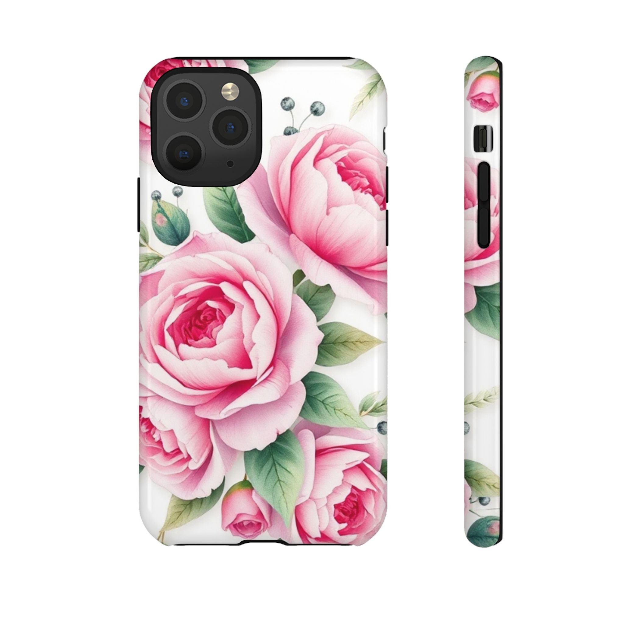 Android OR iPhone Compatible Cases - Pink Flower Design - Unique Tough Cases