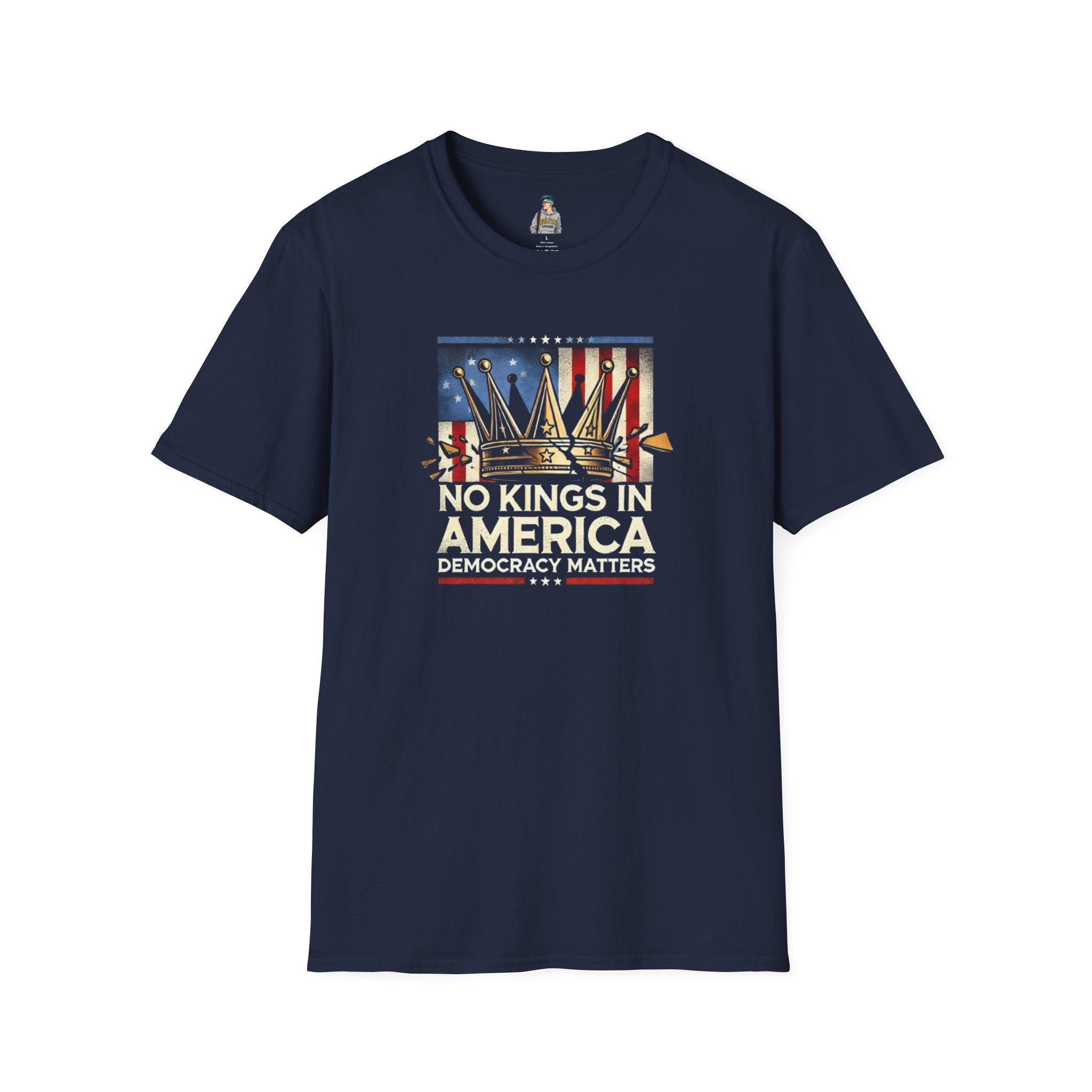 No Kings in America-Democracy Matters  Unisex Softstyle T-Shirt