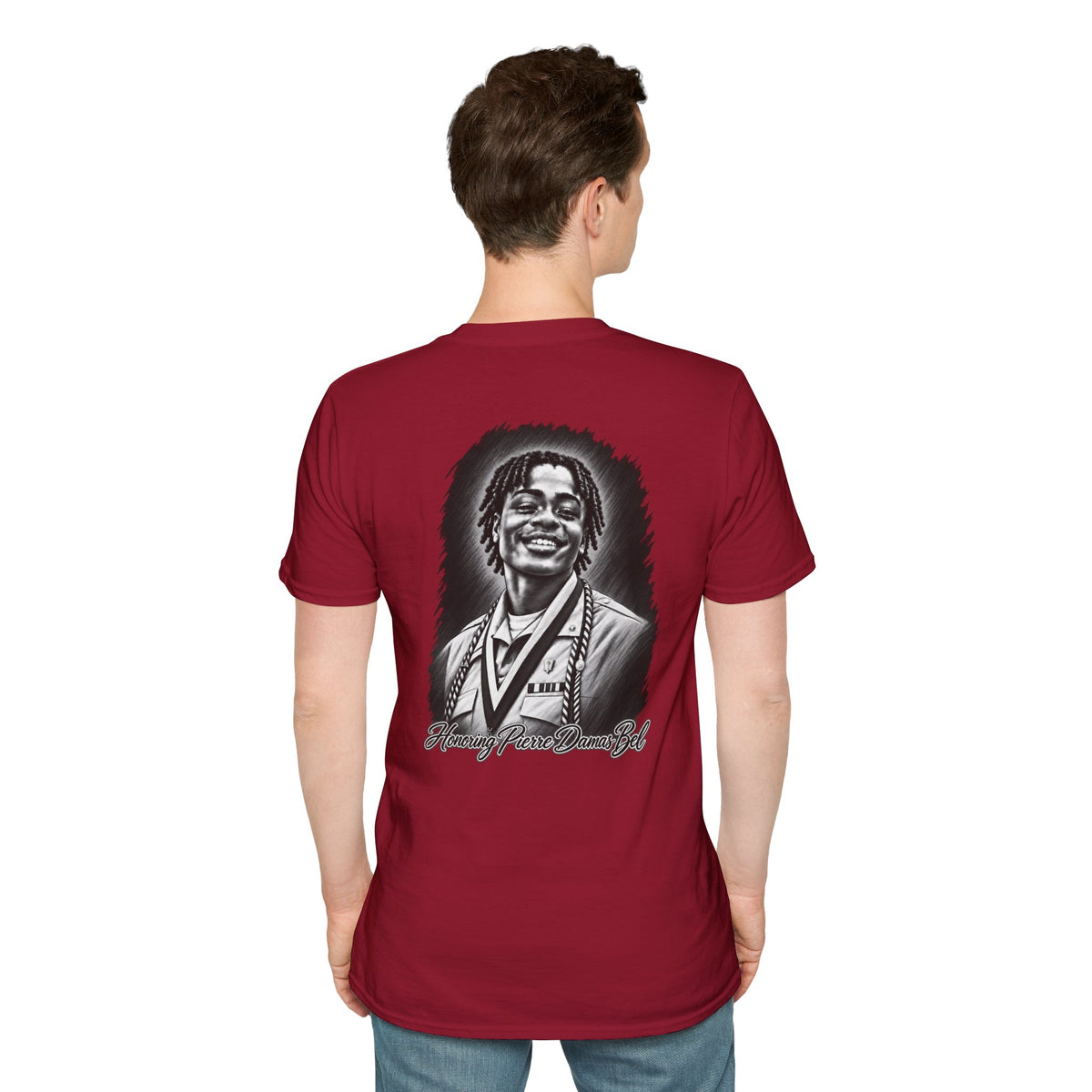 Portrait Front and Back - In Memory of Pierre Damas Bel T-Shirt