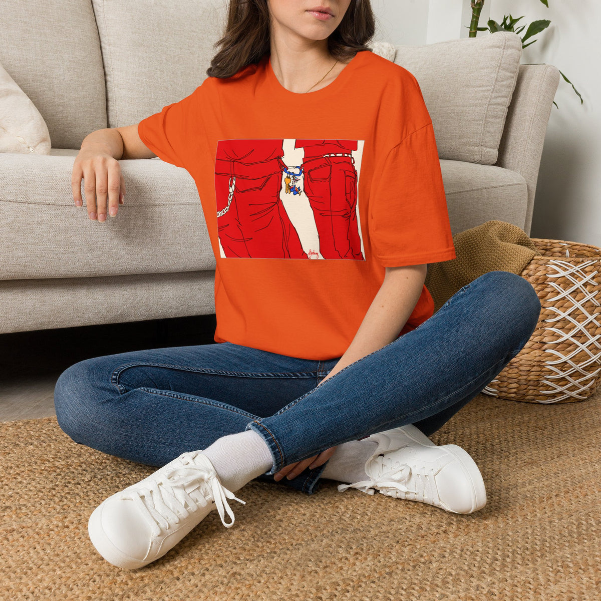 Red Jeans by Audrey Pride Tree Las Vegas T-Shirt