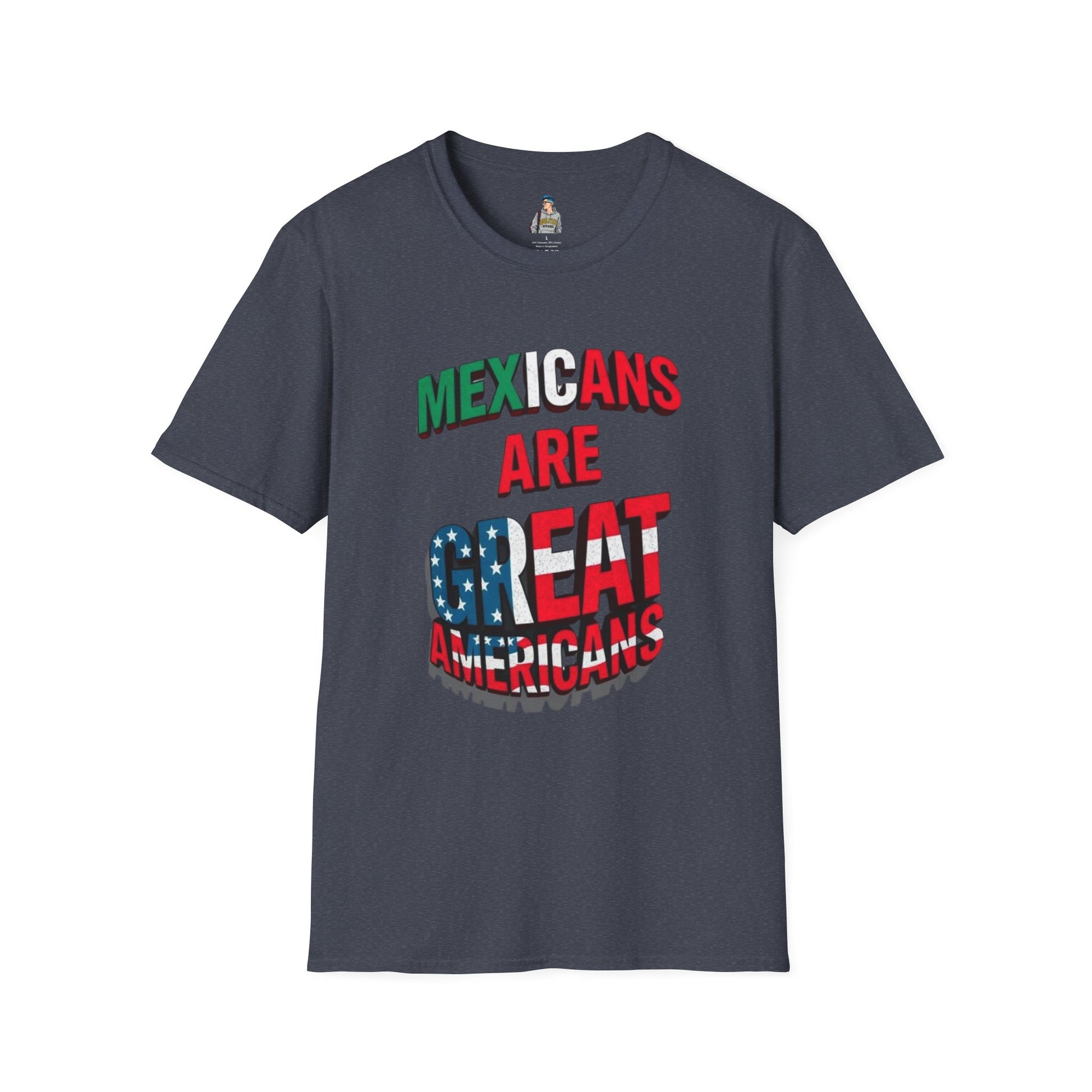 Unisex Softstyle T-Shirt - Mexicans Are Great Americans | Bilingual Pride Tee