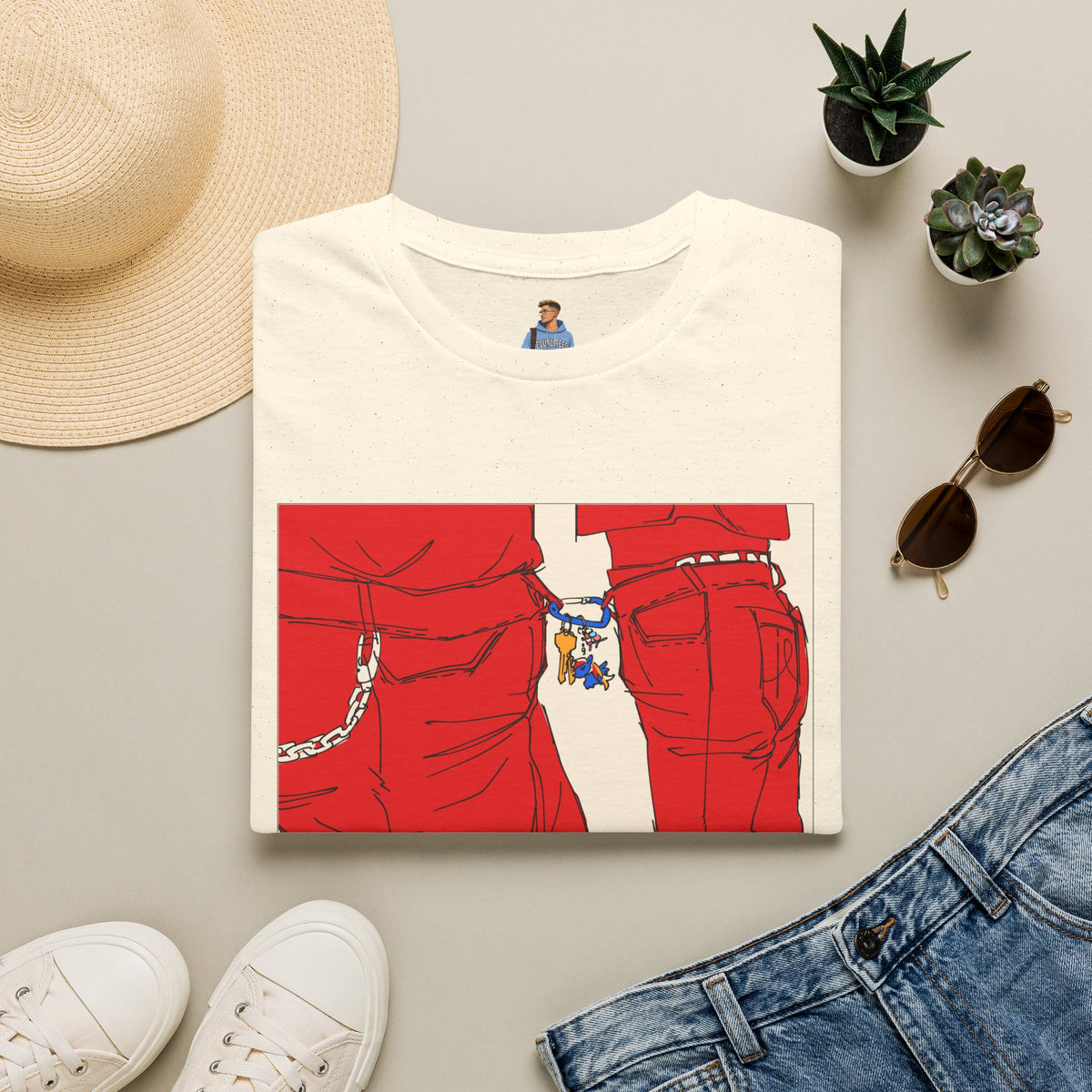 Red Jeans by Audrey Pride Tree Las Vegas T-Shirt