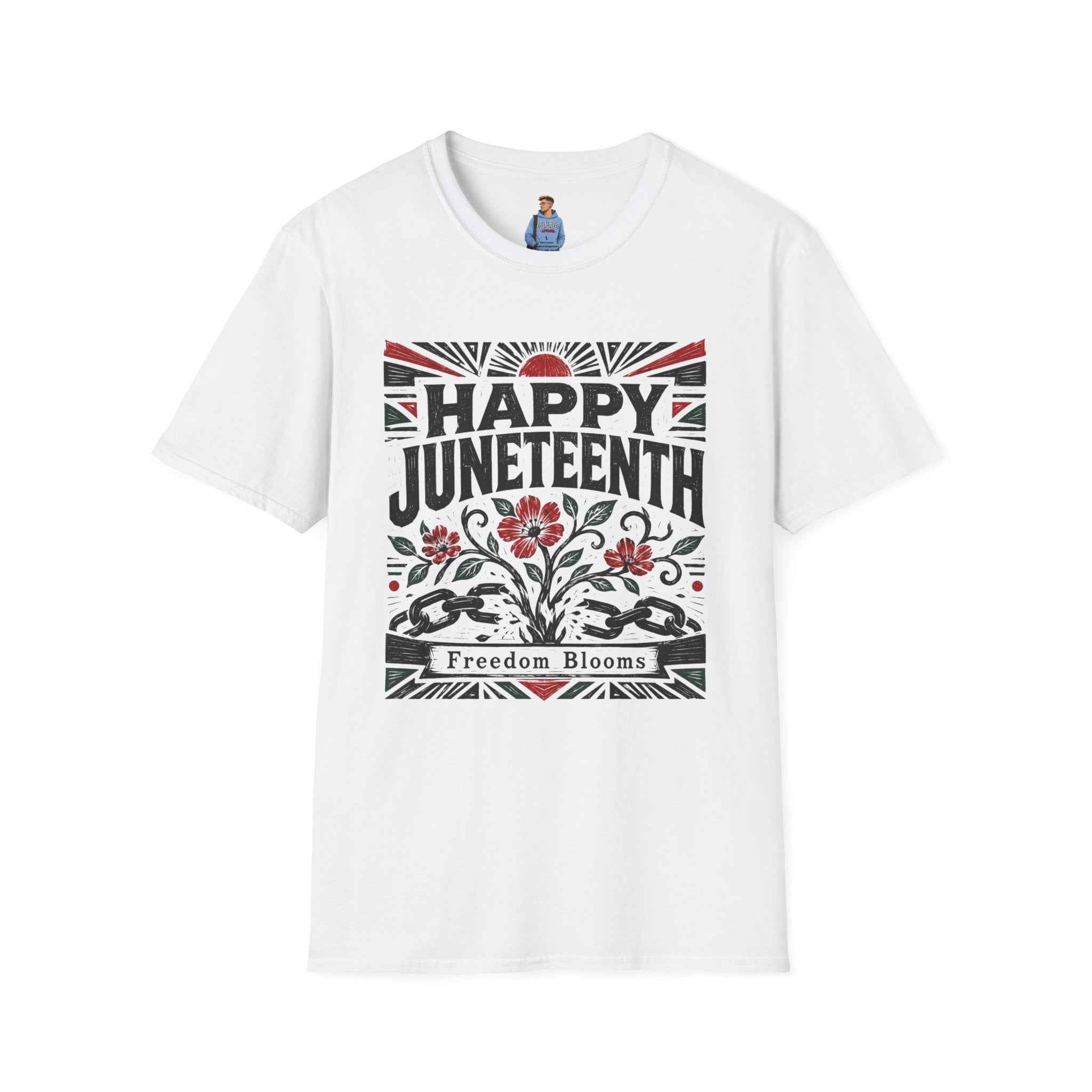 Juneteenth T-Shirt — "Happy Juneteenth" Floral Freedom Tee