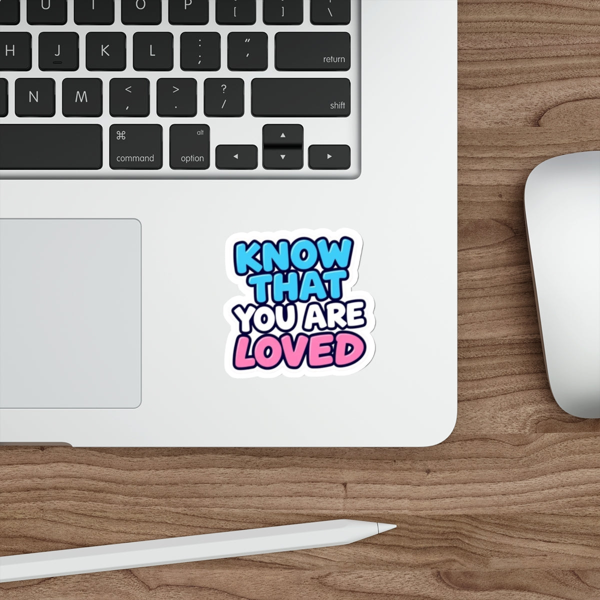 Die-Cut Stickers - Know That You Are Loved Trans Flag Colors