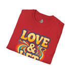 T-Shirt — "Love & Let Love" Retro Rainbow Peace Tee