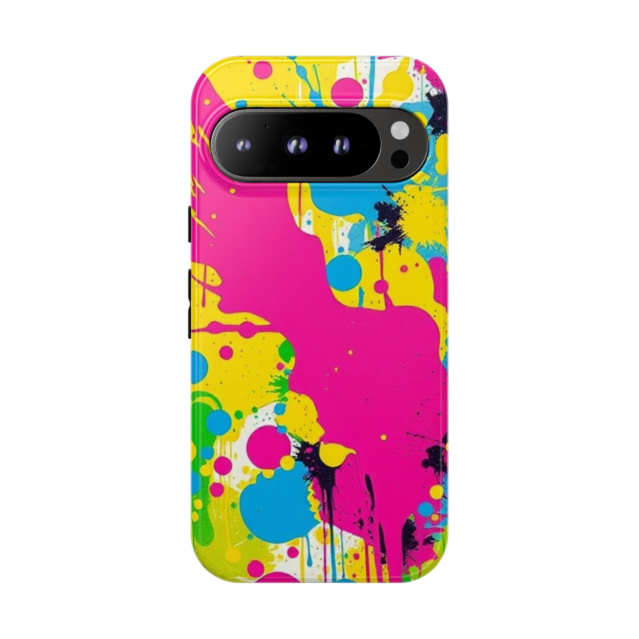 Android OR iPhone Compatible Cases - Crazy Retro Color Splash Design - Unique Tough Cases