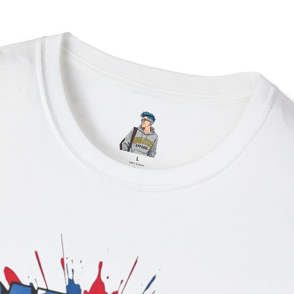 Unisex Softstyle T-Shirt - 'Patriots Don't Vote for Traitors' with USA Flag Design