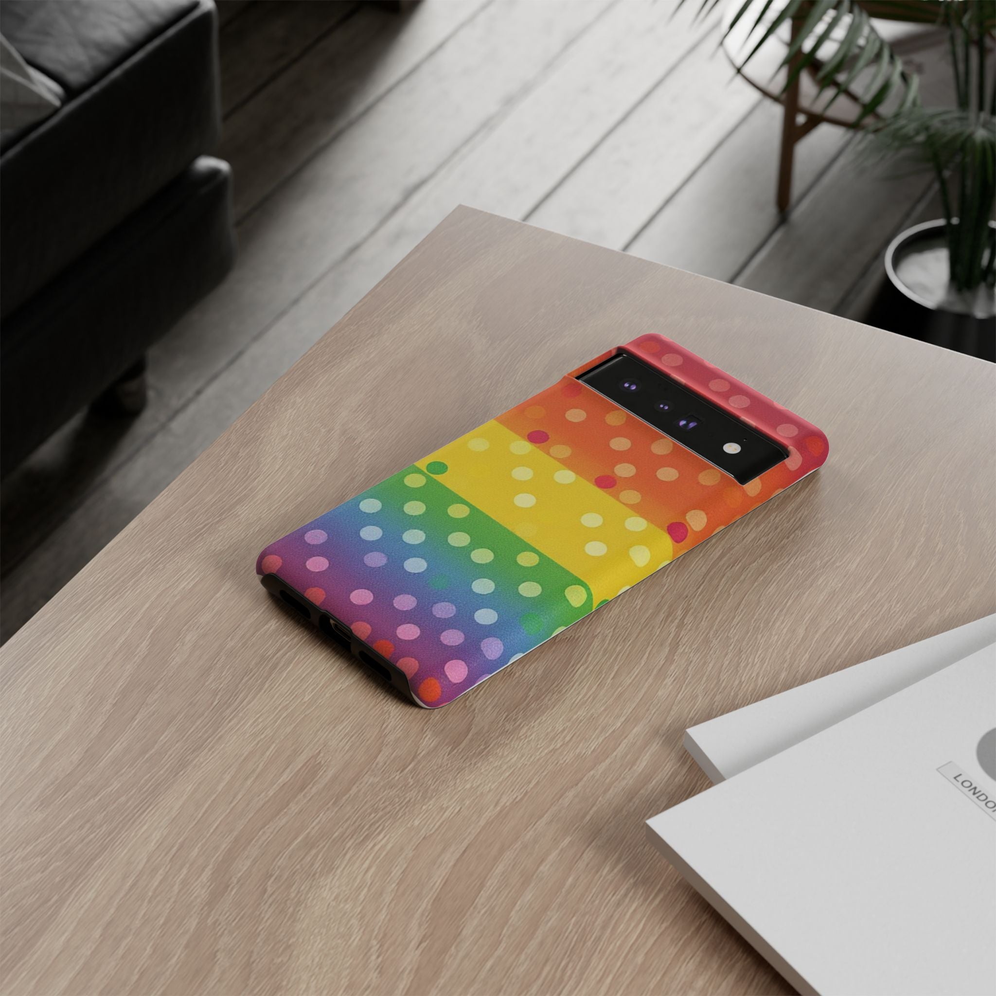 Rainbow Polka-Dot Tough Case for Android