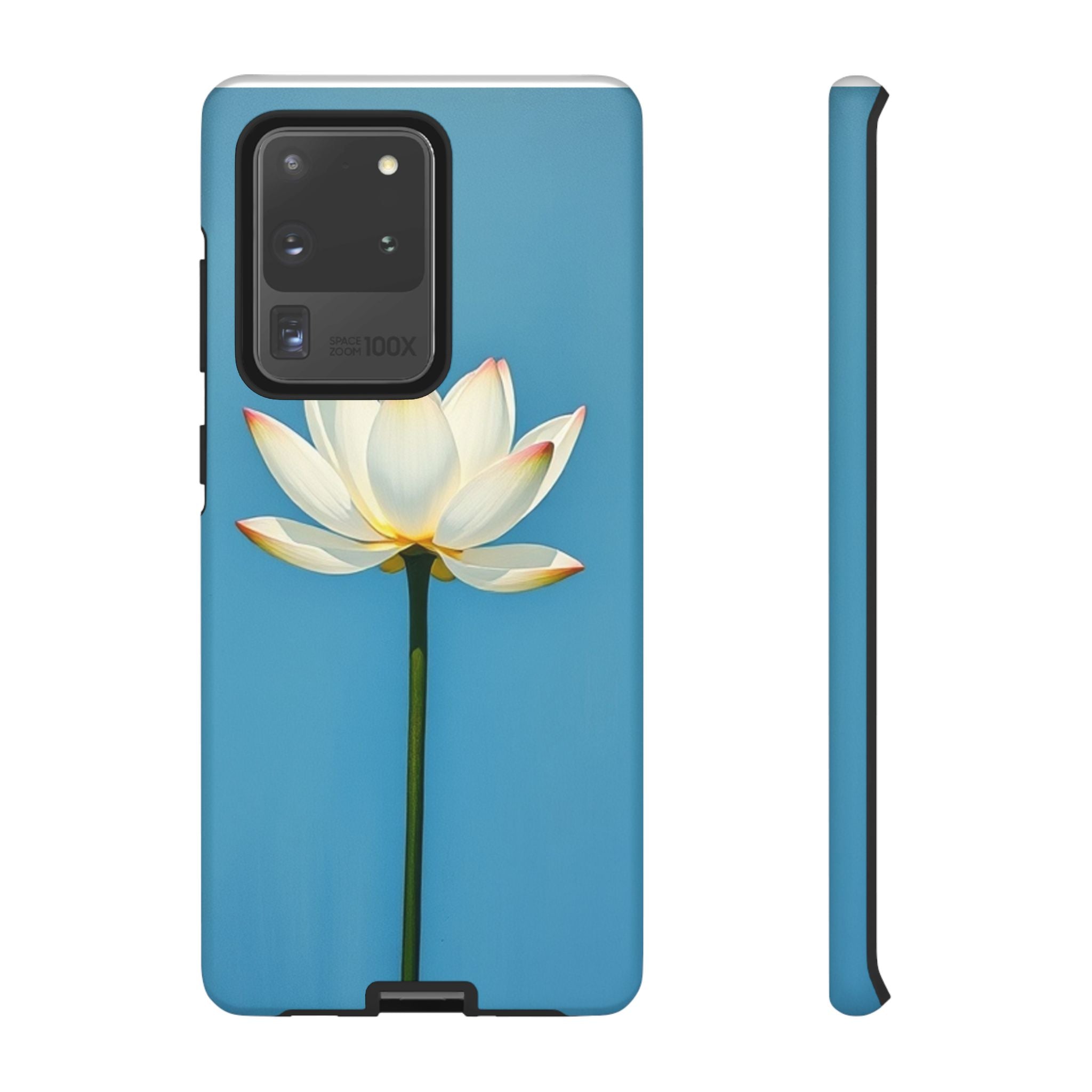 Open White Peace Lily Design Tough Case For Android & iPhone