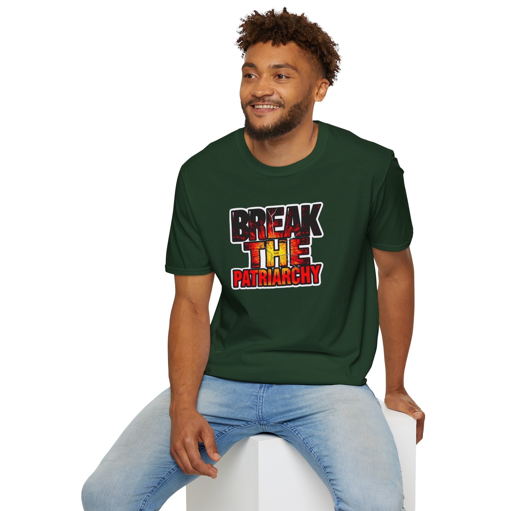 Break the Patriarchy Unisex Softstyle T-Shirt - Empowerment Wear for Social Change