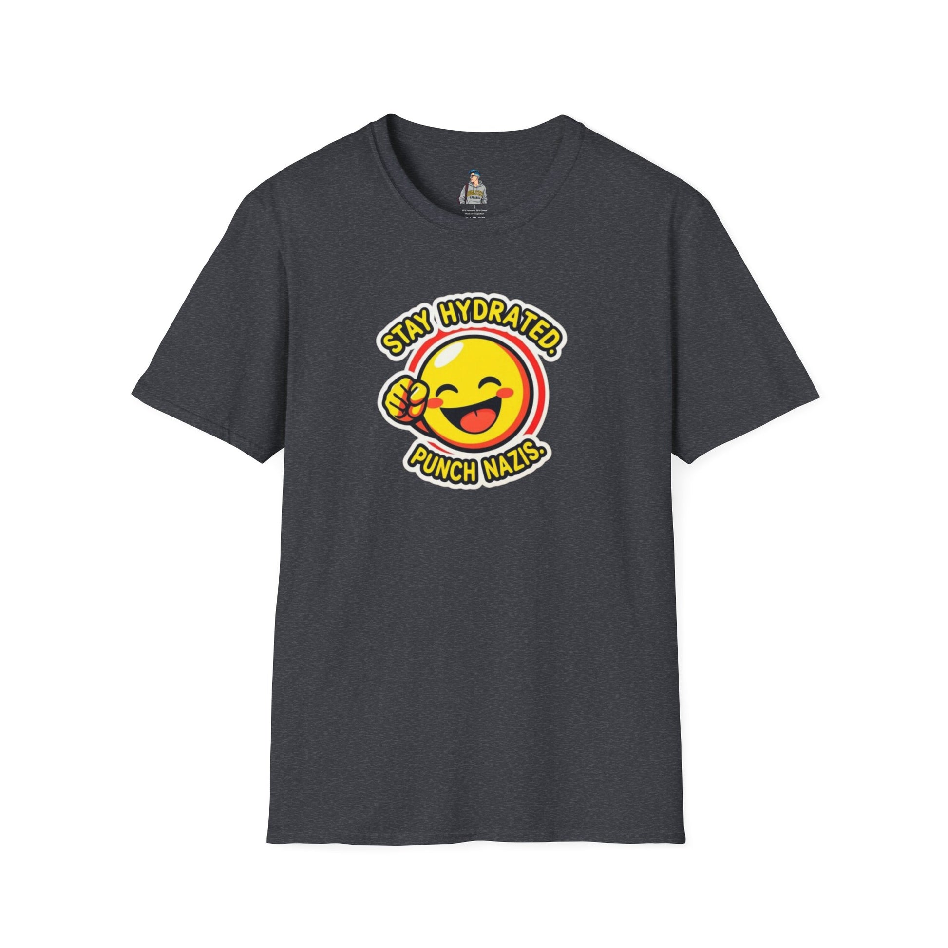 Stay Hydrated, Punch Nazis Funny Emoji T-Shirt