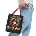 Love Costs Nothing, Give It Away Flag Tote Bag