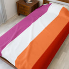 Lesbian Pride Flag - Vibrant Velveteen Plush Blanket