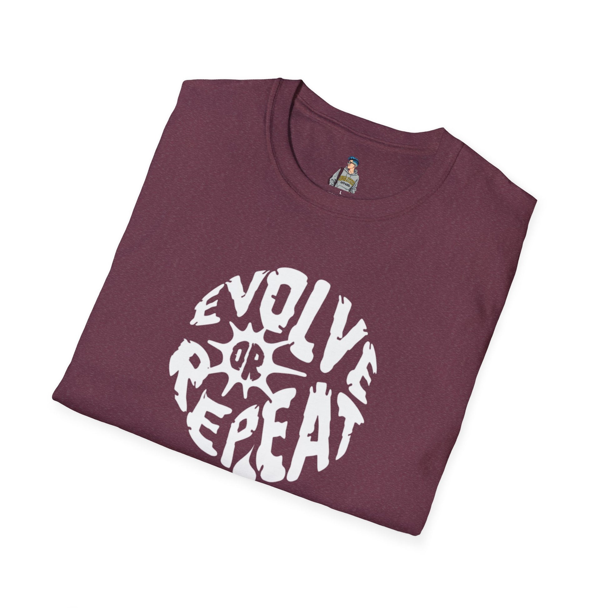Evolve or Repeat Unisex Softstyle T-Shirt - Modern Inspirational Tee