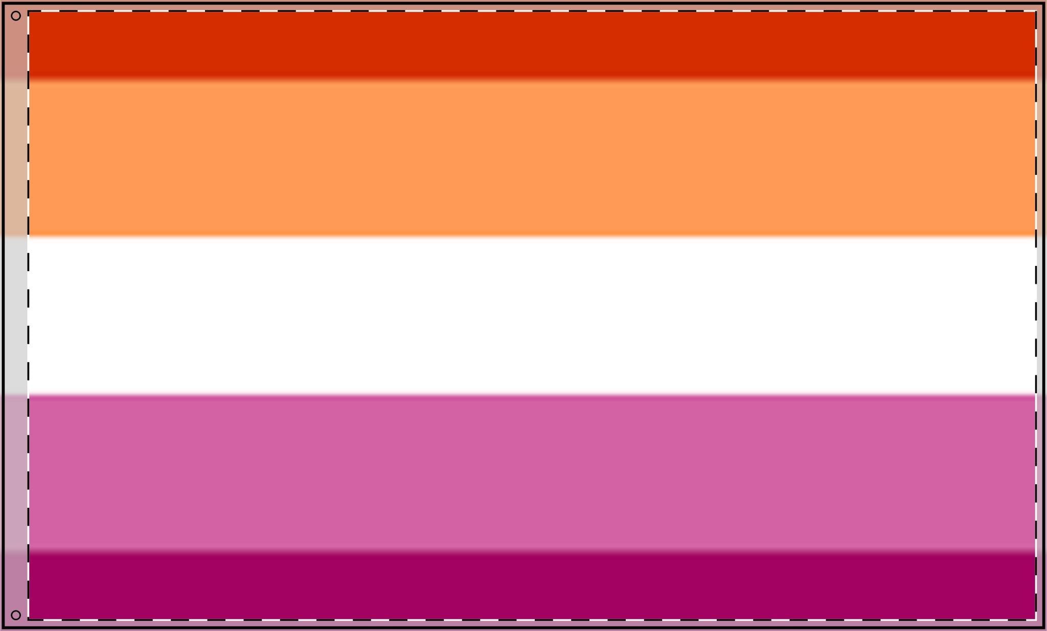 Double Sided Lesbian Pride Flag - Vibrant Rainbow Decorative Banner for Parades and Celebrations