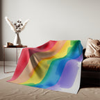 Rainbow Pride Sweatshirt Blanket – Cozy LGBTQ+ Throw for Comfort and Celebration