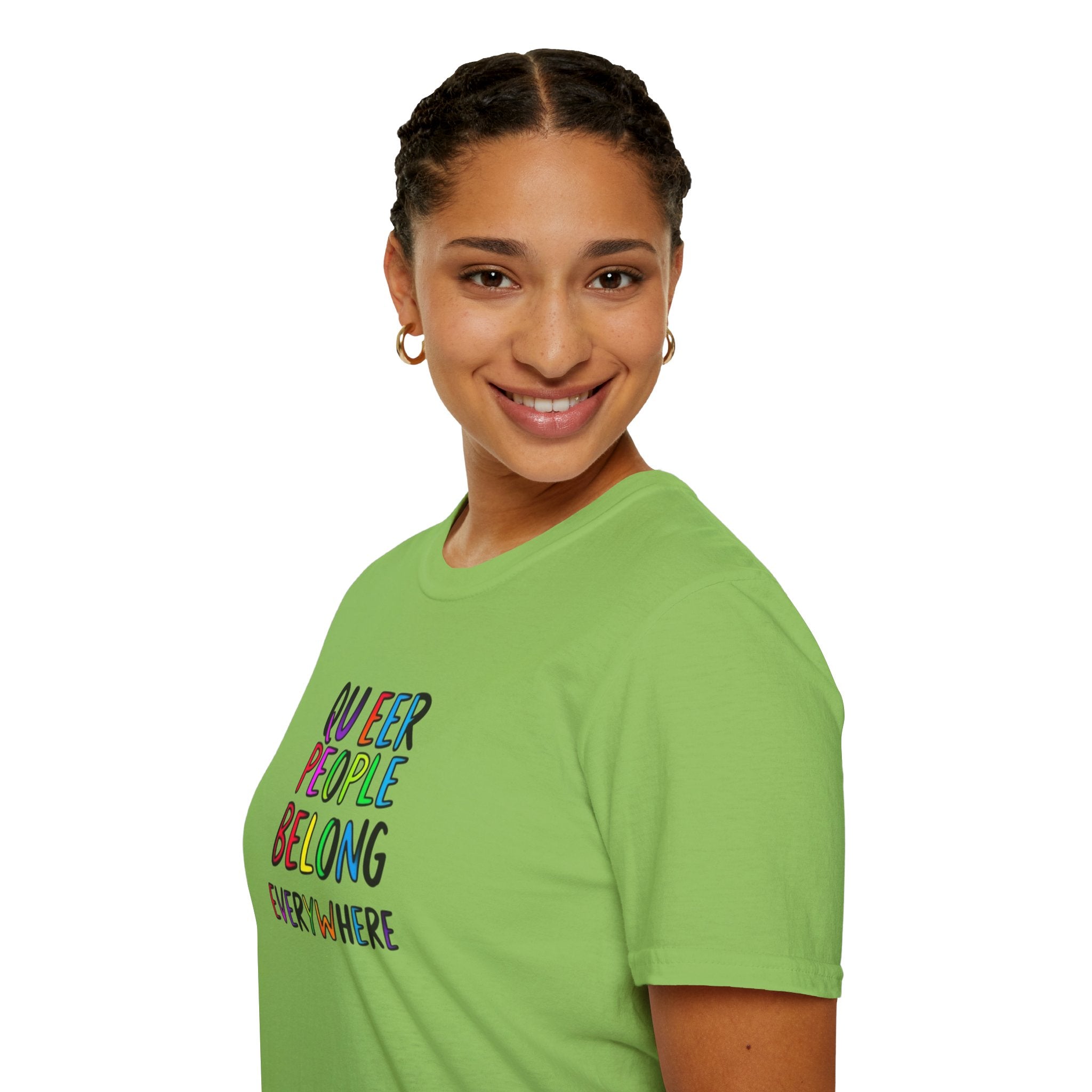 Queer People Belong Everywhere t-shirt