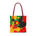 Green, Red Yellow Paint Splatter Tote Bag