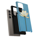 Open White Peace Lily Design Tough Case For Android & iPhone