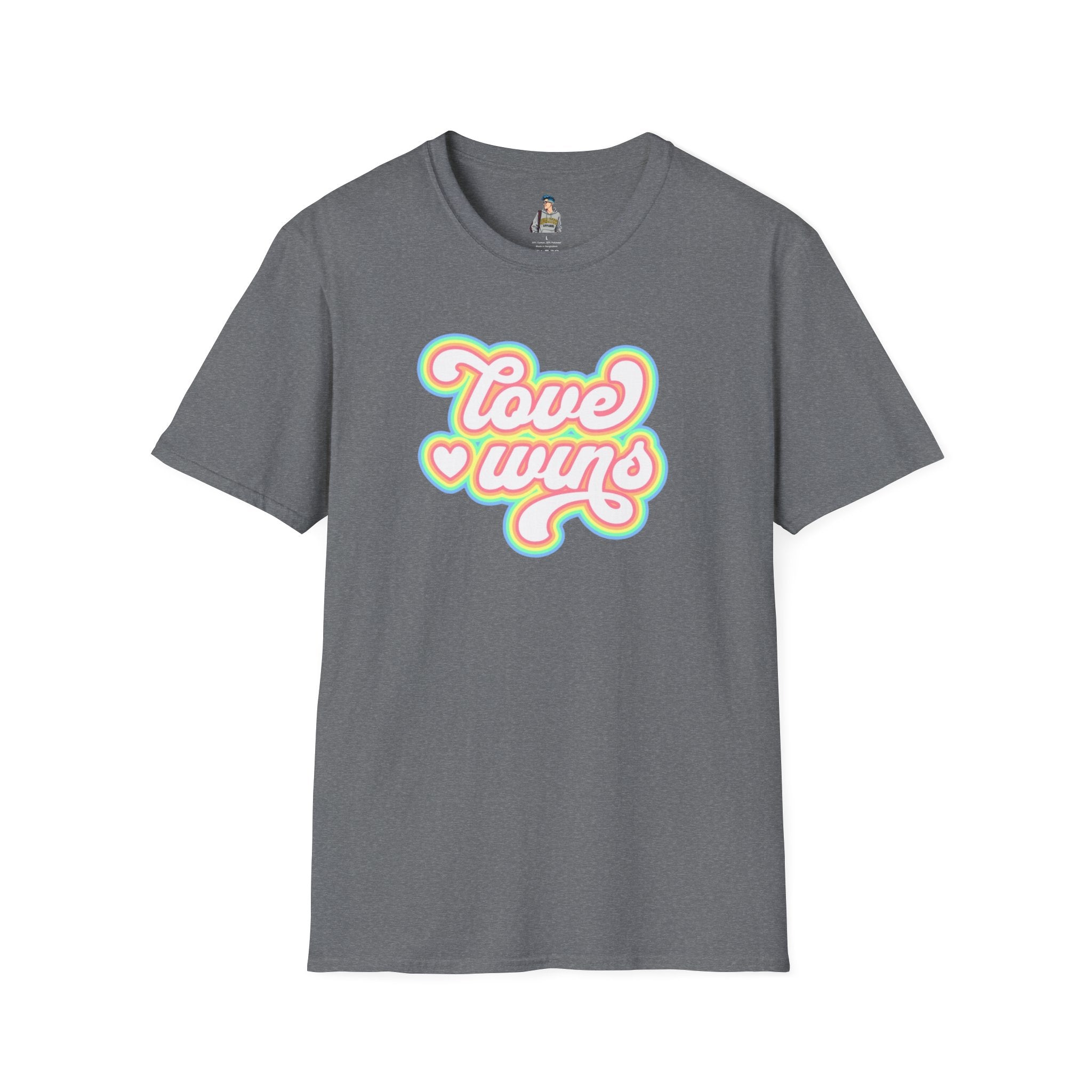 Love Wins Unisex Softstyle T-Shirt - Positive Vibes for Pride and Everyday Wear