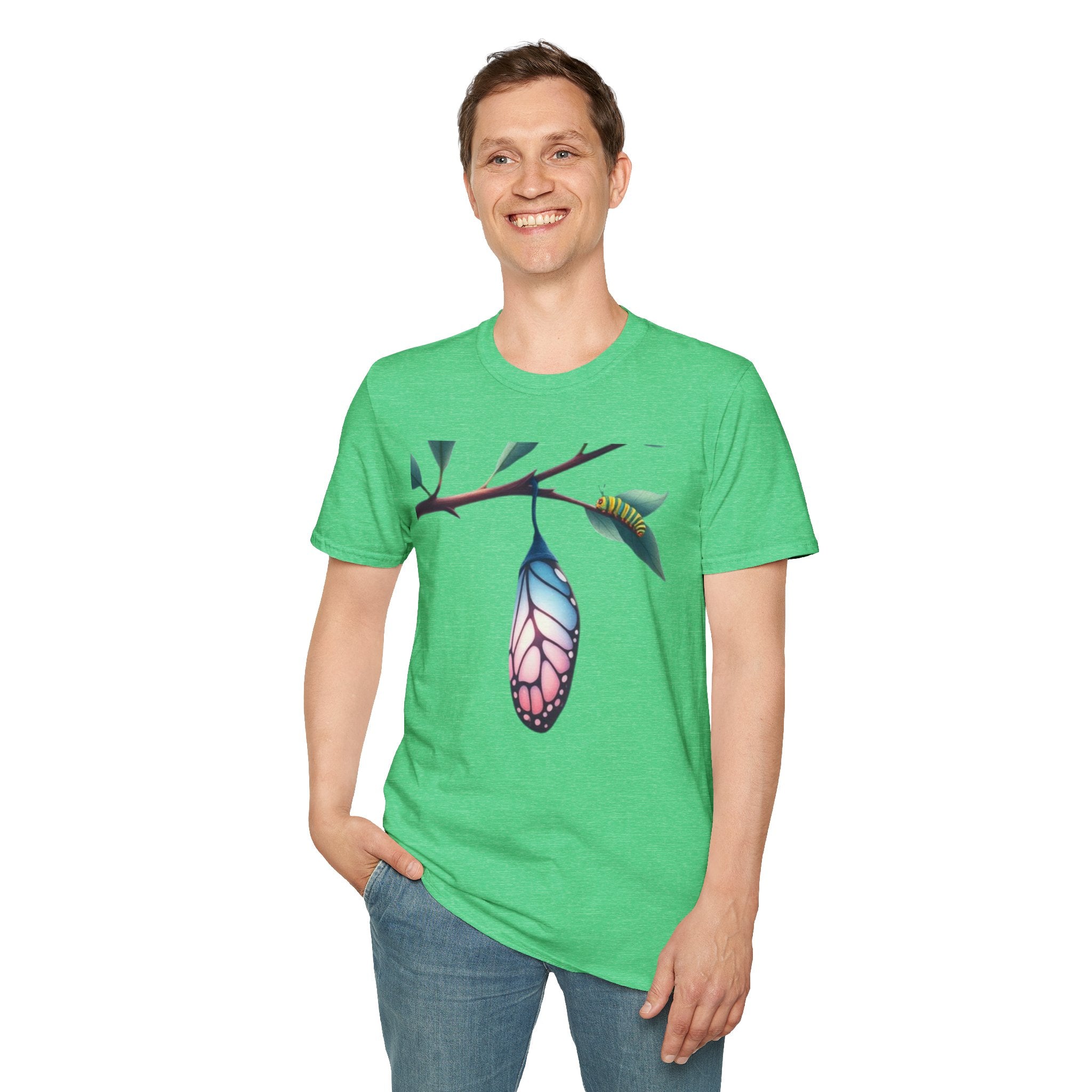 Trans Caterpillar to Butterfly Graphic T-Shirt