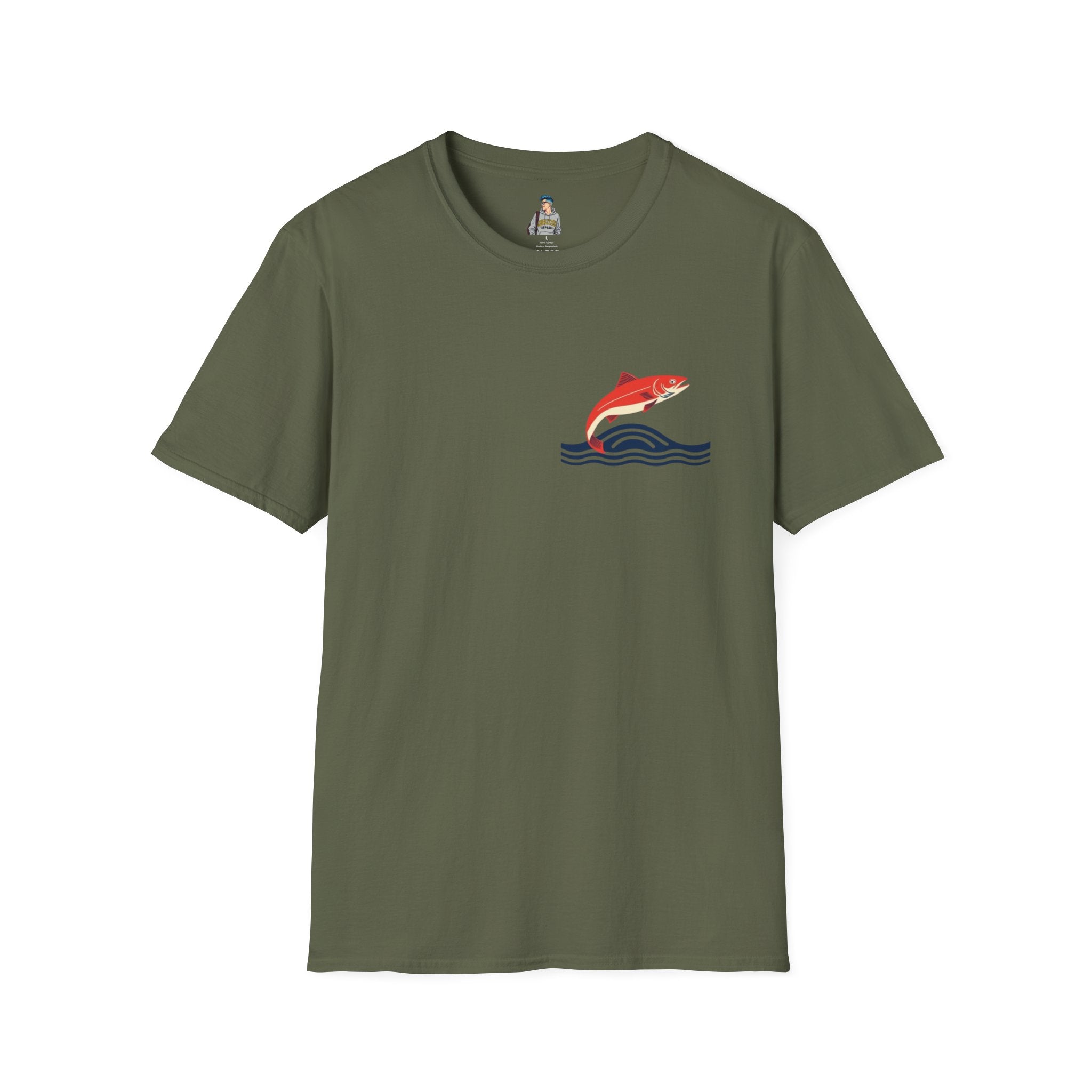 Jumping Salmon Native Pride Softstyle Unisex T-shirt