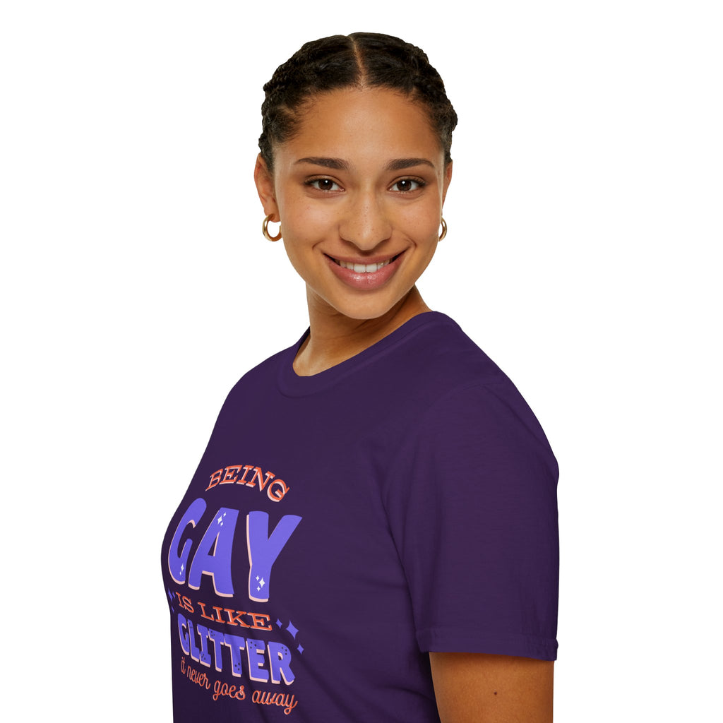 Being Gay Is Like Glitter Pride Tree Las Vegas T-Shirt