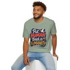 Put Human Back in Humanity T-Shirt — Inspirational Peace Dove Tee