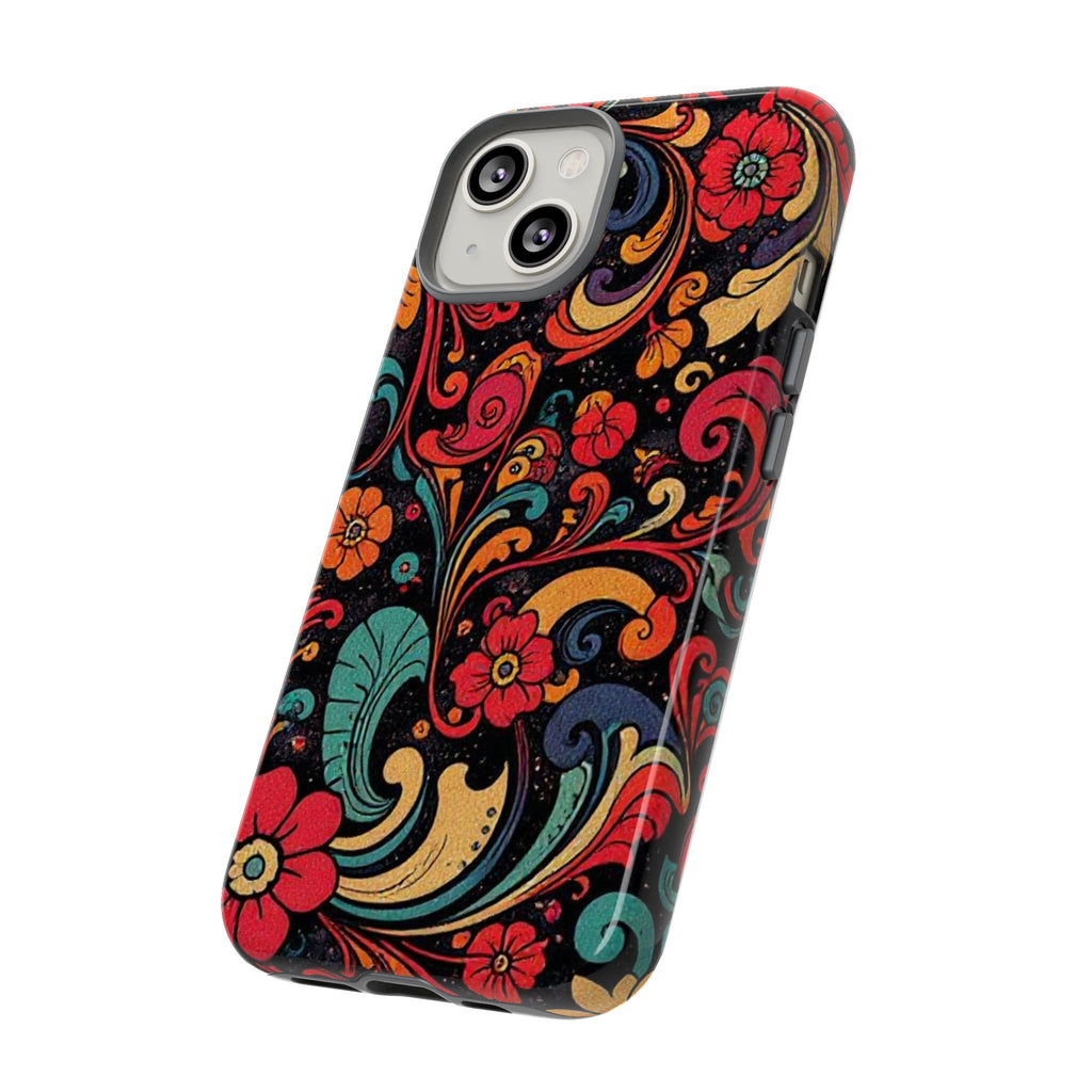 Floral Paisley Tough Case for iPhone — Vibrant Protective Phone Cover