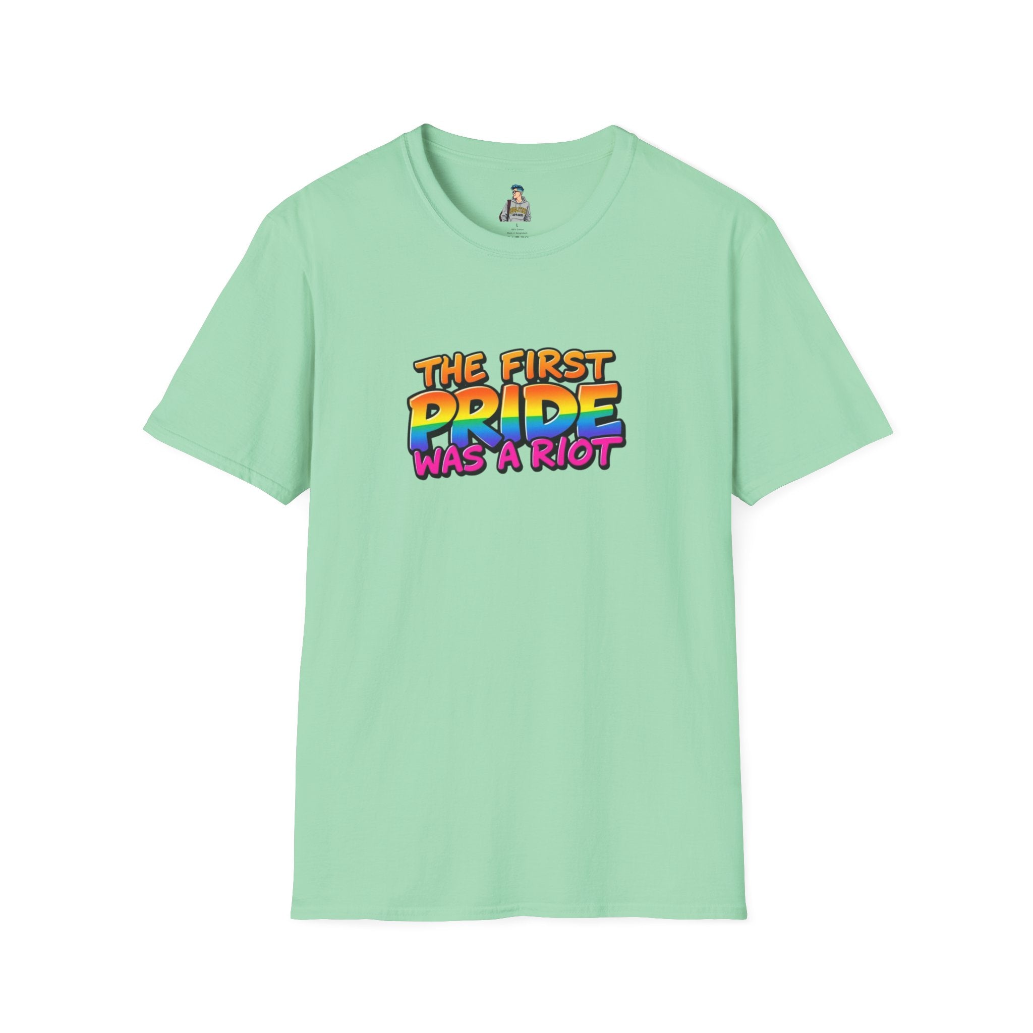 The First Pride Was A Riot Unisex softstyleTee