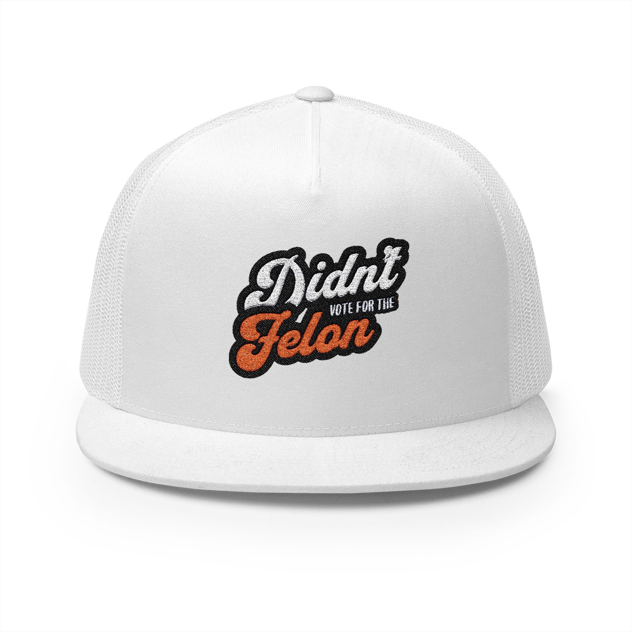 Didn’t Vote for the Felon 5 Panel Trucker Cap - Fun Political Statement Hat